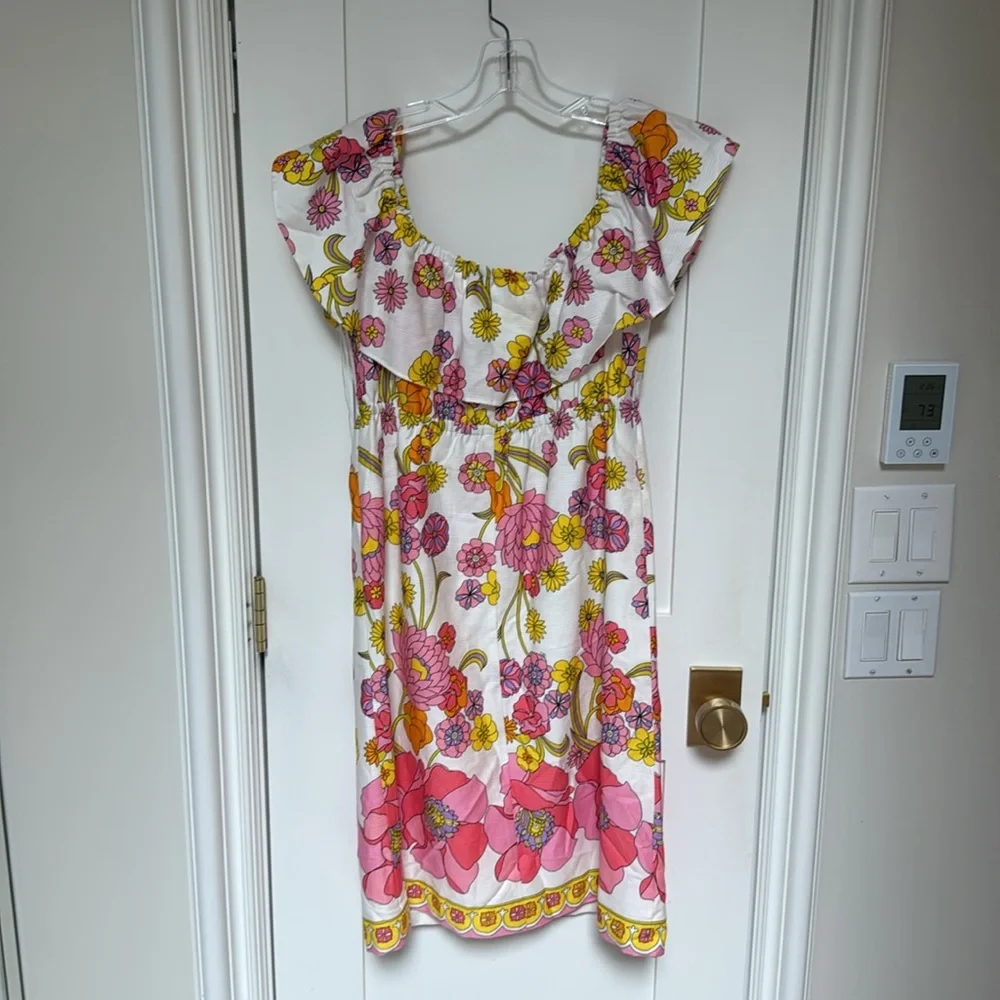 Trina‎ Turk Floral Dress with Pink and Yellow Accents